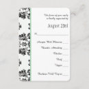 Recherche de monogramme vert de damassé invitations Couple