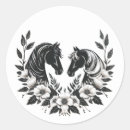Recherche de cheval noir blanc autocollants Ouest