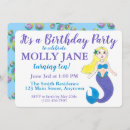 Recherche de mermaids anniversaire invitations Parti
