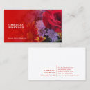 Recherche de fleurs rouges cartes visite Magasin de fleurs