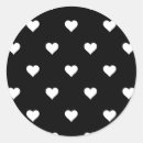 Recherche de motifs noirs blancs autocollants Motif cardiaque