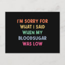 Recherche de diabètes cartes postales Sucre