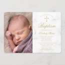 Recherche de chic baptême invitations Croix d'or