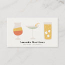 Recherche de bartender cartes visite Cocktail