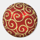 Recherche de boule rouge de noël magnets Décoration