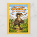 Recherche de velociraptor cartes postales Préhistorique