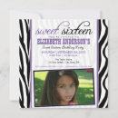Recherche de zebra print 16ans anniversaire invitations Pour tous