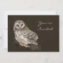 Recherche de hibou aquarelle invitations Nature