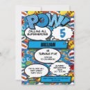 Recherche de super héros invitations Garçon d'anniversaire