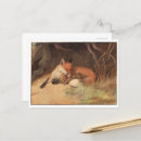 Recherche de petit renard cartes postales Dessin