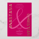 Recherche de fuchsia mariage invitations Initiales