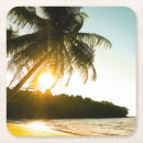 Recherche de plage tropicale dessous de verres Palme