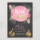 Recherche de wild animals anniversaire invitations Floral