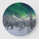 Suche nach aurora borealis wanduhren Landscape