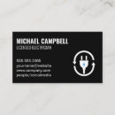 Recherche de prise électrique cartes visite Ampoule