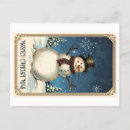 Suche nach retro schneemann postkarten Weihnachtsfeiertagen