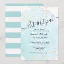 Recherche de turquoise bar bat mitzvah invitations Aquarelle