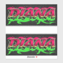 Recherche de diana autocollants Nom
