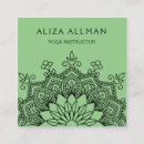 Recherche de mandala vert cartes visite Instructeur de yoga