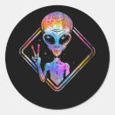 Recherche de alien de paix autocollants Espace