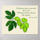 Suche nach hopfen poster Bier