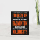 Suche nach badminton fan karten Lustig