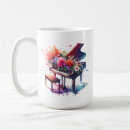 Recherche de piano classique tasses Aquarelle