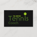 Recherche de tennis coach cartes visite Instructeur
