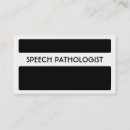 Recherche de pathologiste la parole cartes visite Blanc