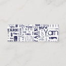 Suche nach yarns visitenkarten Häkelchen