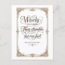 Recherche de sagesse cartes postales Typographie