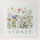Recherche de fleur sauvage puzzles Aquarelle