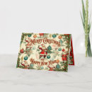 Recherche de joyeux noël de kitsch cartes invitations Rétro