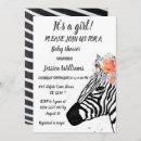 Recherche de zebra invitations Fille