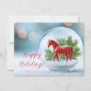 Recherche de chevaux neige cartes postales Hiver