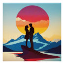 Recherche de la montagne posters Coloré