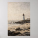 Suche nach felsige küste poster Leuchtturm