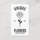 Recherche de fleur blanche cartes visite Noir et blanc