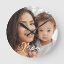 Suche nach ihr mama wanduhren Lustiges foto mama kinder