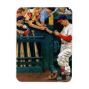 Recherche de de base ball rectangulaires magnets Rétro