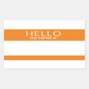 Recherche de blanc orange autocollants Nom