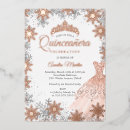 Recherche de flocon de neige rose invitations Quinceanera