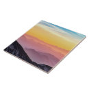 Recherche de paysage de montagne carreaux Coucher de soleil