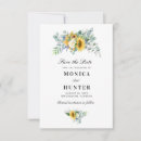 Recherche de sunflower wedding save the dates Élégant