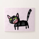 Suche nach lustige katzen cartoons puzzle Schwarzkatze