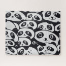 Recherche de panda puzzles Noir et blanc