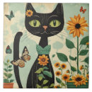 Recherche de art chat noir carreaux Papillon