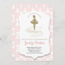 Recherche de ballet baby shower fille invitations Rose
