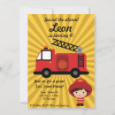 Recherche de firetruck invitations Enfants