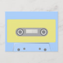 Recherche de cassette audio cartes postales Rétro